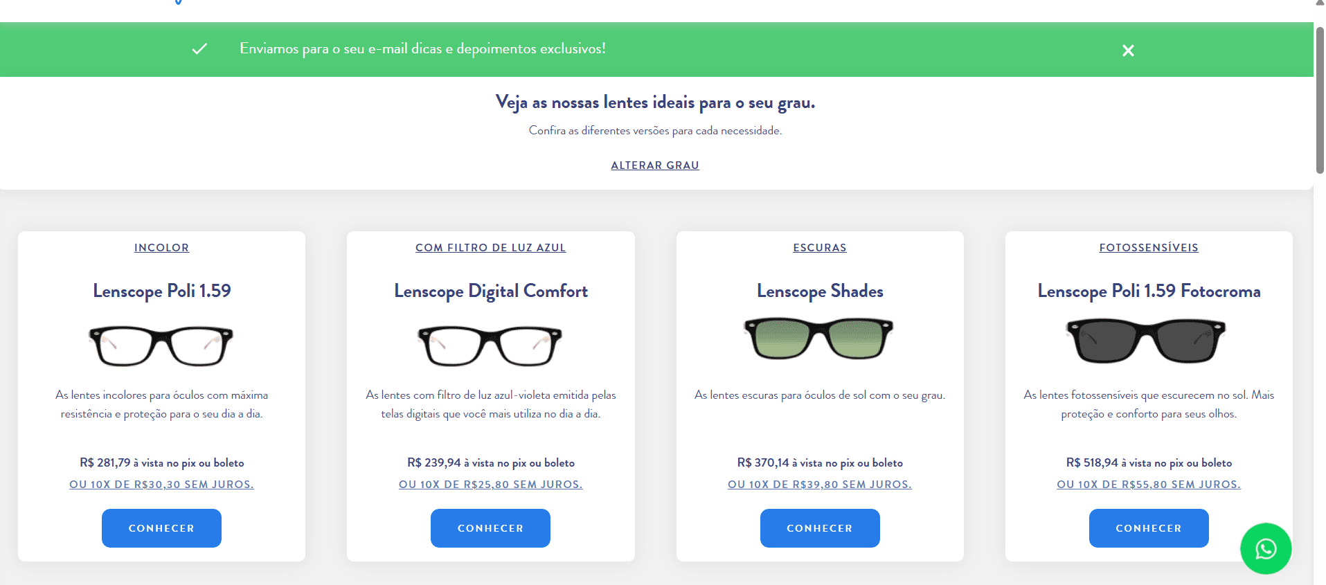 entender receita de óculos